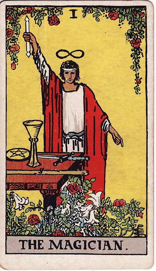 The Magician 1909 Pamela Colman Smith Tarot plate